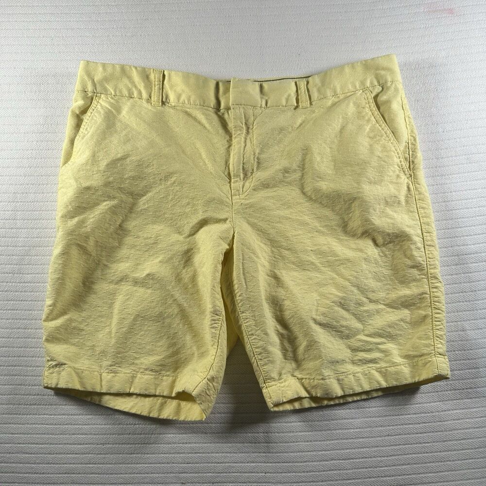 Tommy Hilfiger Women’s Shorts Size 16 Yellow Chino Casual Flat Front Stretch
